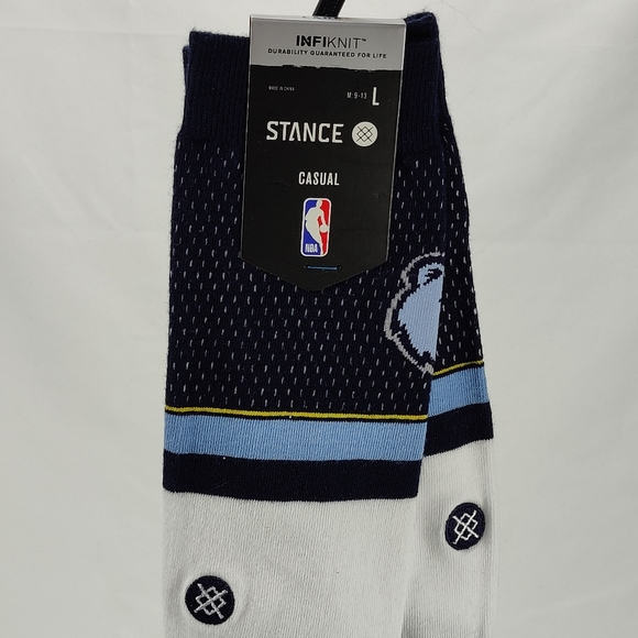 NWT Stance x NBA Memphis GRIZZLIES SHORTCUT 2 Crew Socks Size L 9-13 - Picture 10 of 12